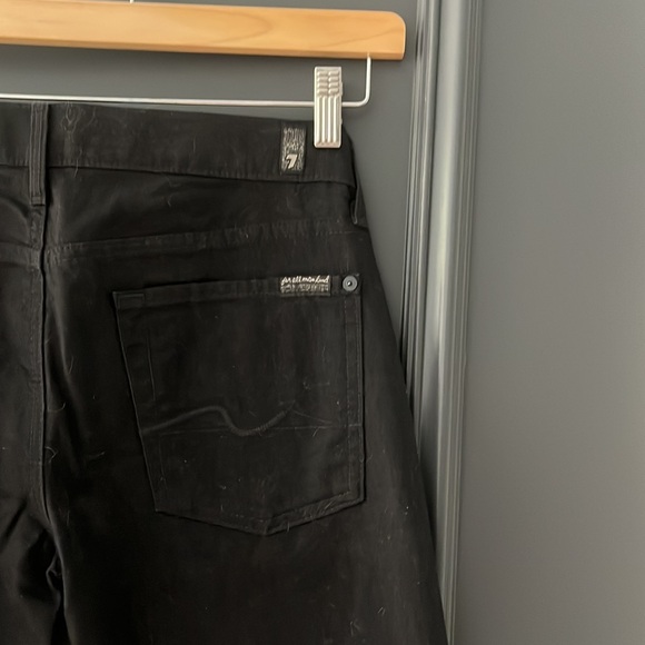 7 for all mankind, gold label, black cotton denim. Size 27. - Picture 6 of 6